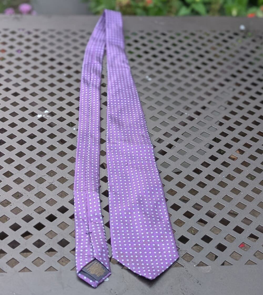 Brooks Brothers Purple Polka Dot Men's Silk Tie